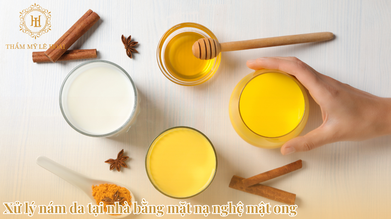 Xử lý nám da tại nhà bằng mặt nạ nghệ mật ong