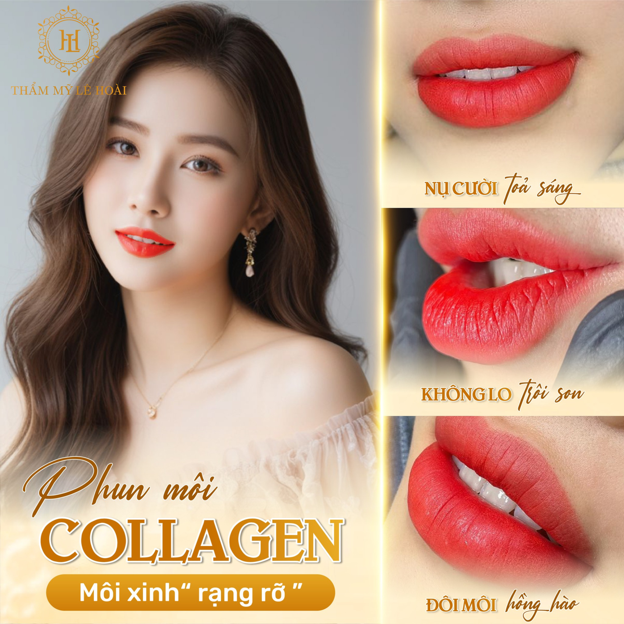 Phun môi Collagen | Thẩm mỹ viện Lê Hoài